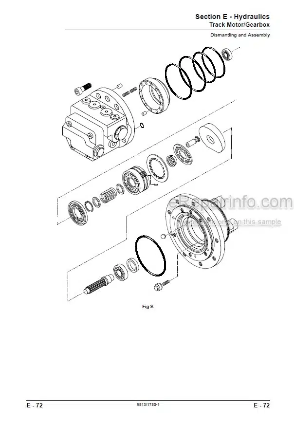 Photo 3 - JCB 8061 Service Manual Compact Excavator 9813-1750