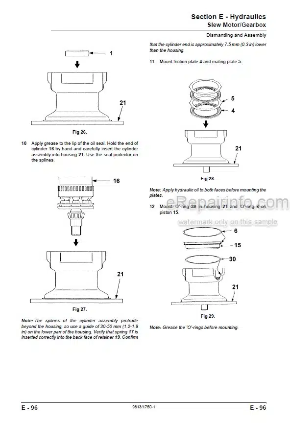 Photo 12 - JCB 8061 Service Manual Compact Excavator 9813-1750