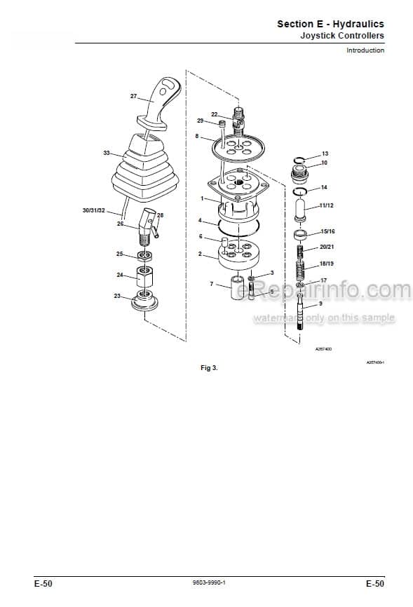 Photo 6 - JCB 8085 Service Manual Compact Excavator 9803-9990