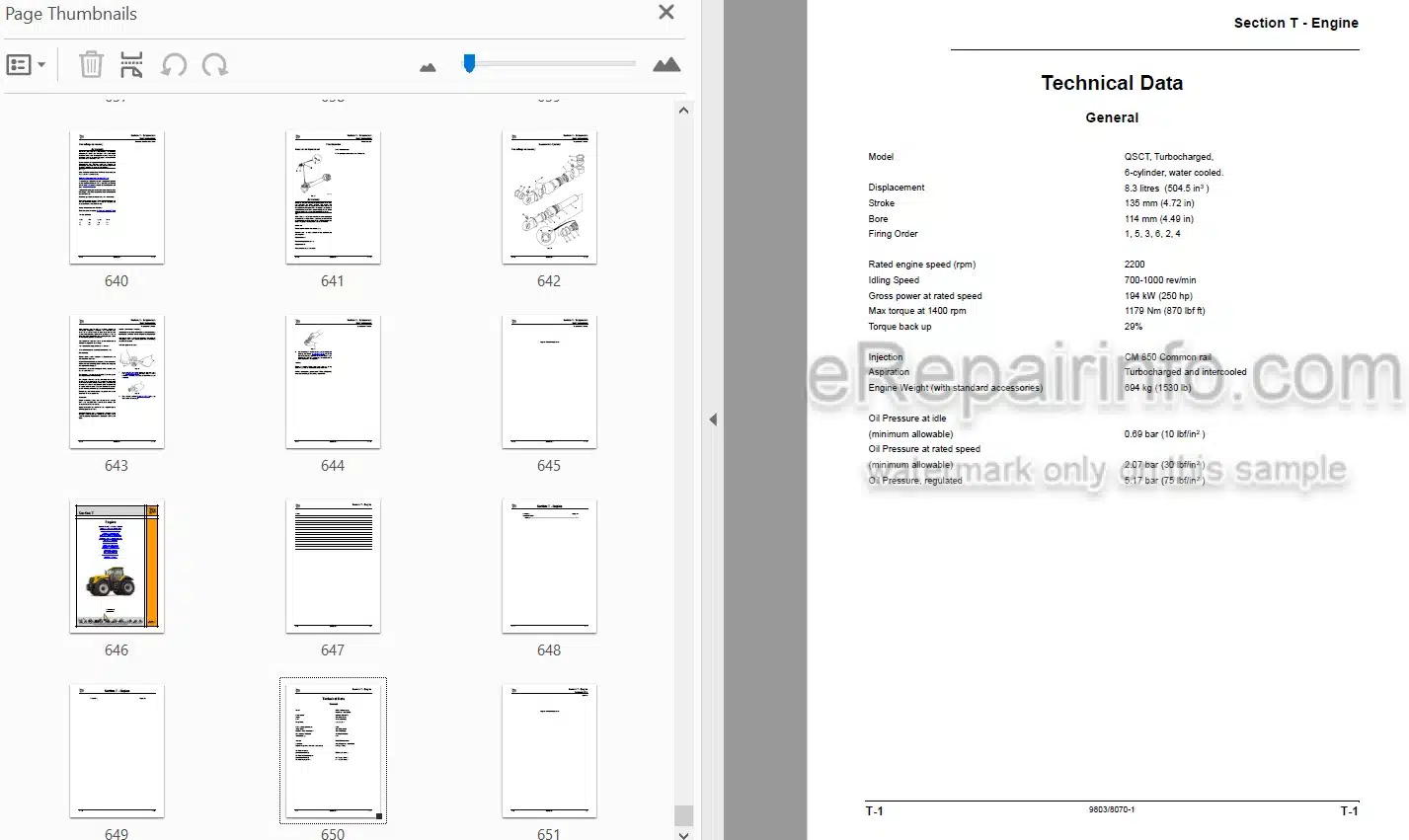Photo 4 - JCB 8250 Fastrac Service Manual Tractor