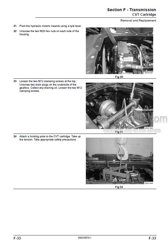 Photo 7 - JCB 8280 8310 Fastrac Service Manual Tractor 9813-0350