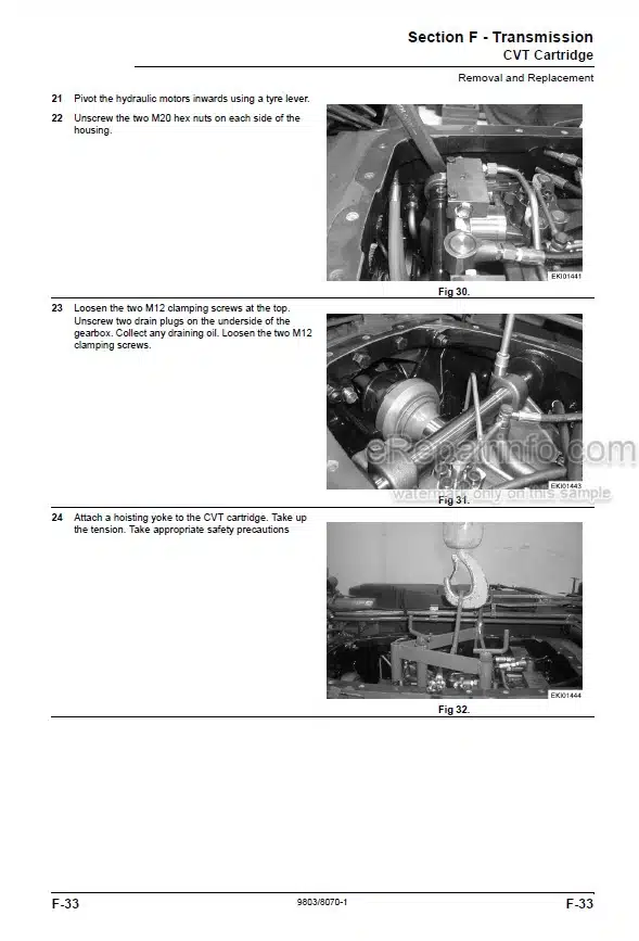 Photo 3 - JCB 8250 Fastrac Service Manual Tractor