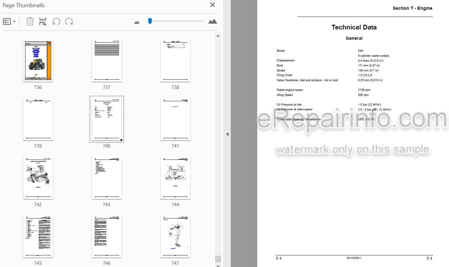 Photo 4 - JCB 8280 8310 Fastrac Service Manual Tractor 9813-0350