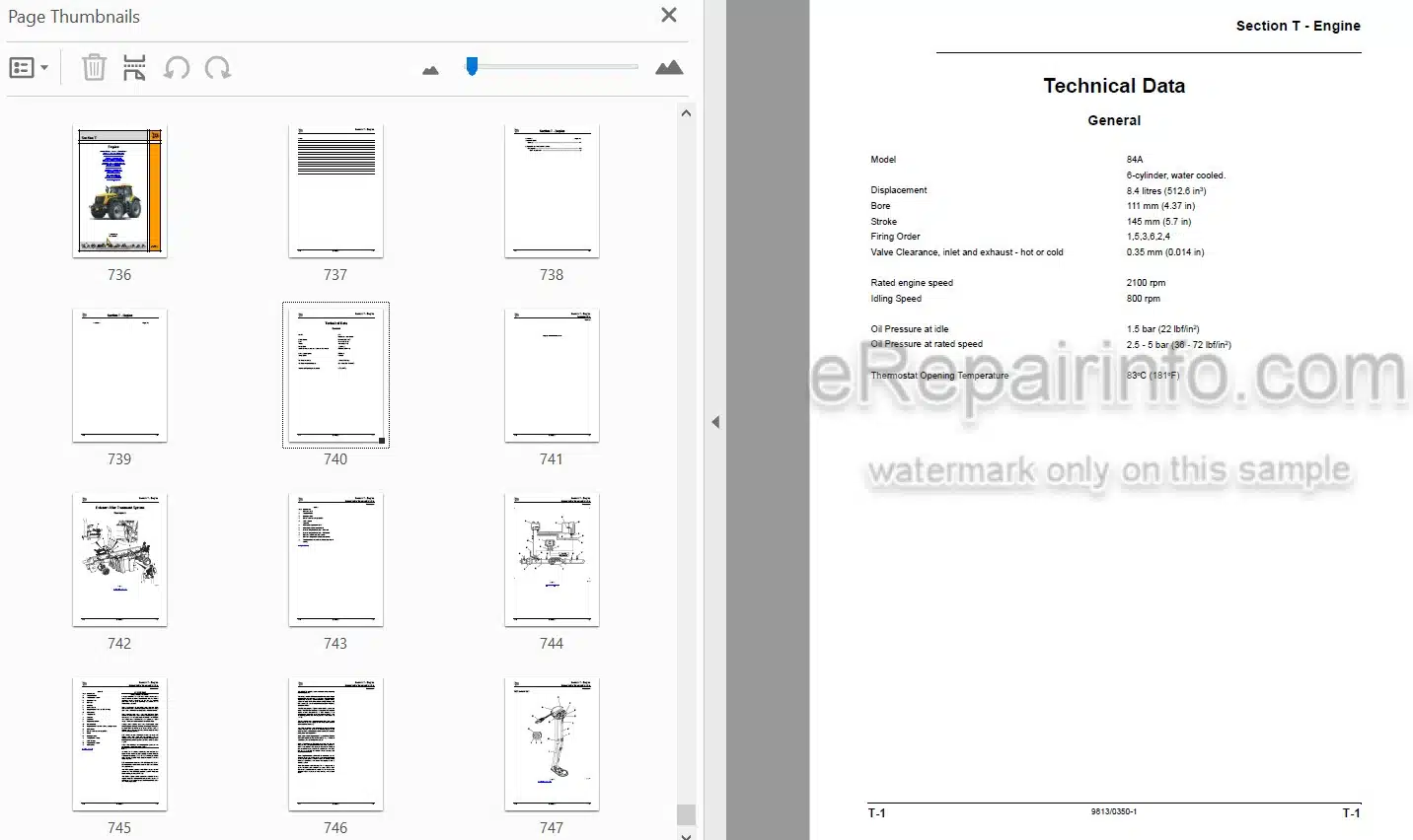 Photo 4 - JCB 8280 8310 Fastrac Service Manual Tractor 9813-0350