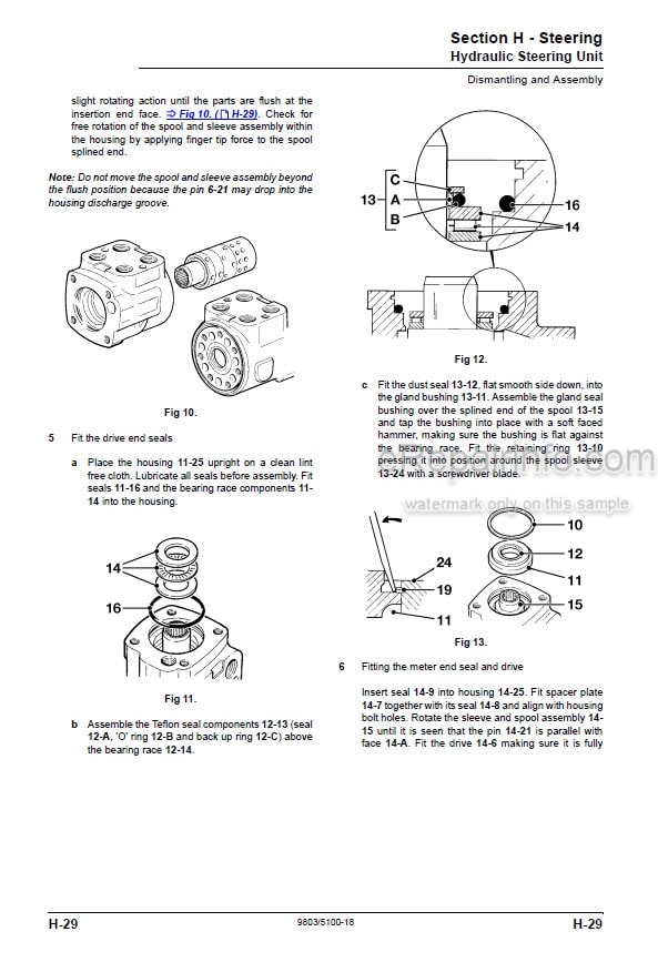 Photo 13 - JCB 926 930 940 950 Service Manual Rough Terrain Forklift Truck 9803-5100