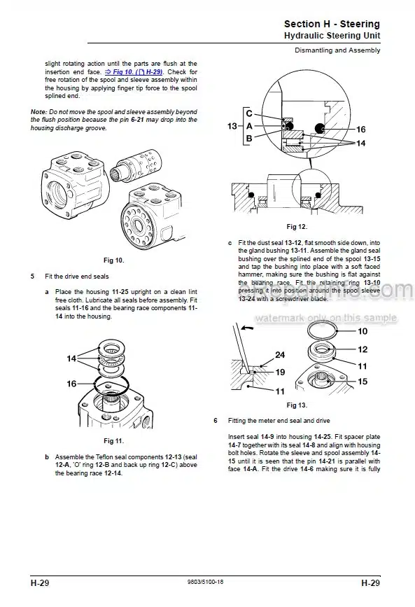 Photo 9 - JCB 926 930 940 950 Service Manual Rough Terrain Forklift Truck 9803-5100