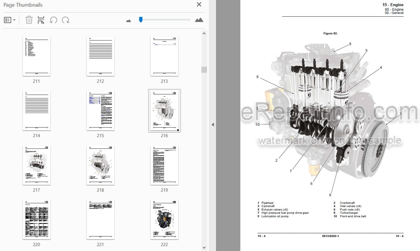 Photo 4 - JCB 926 930 940 945 950 Service Manual Rough Terrain Forklift Truck 813-6600