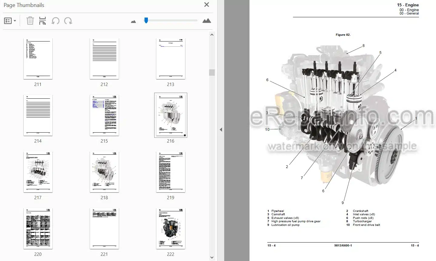 Photo 4 - JCB 926 930 940 945 950 Service Manual Rough Terrain Forklift Truck 813-6600