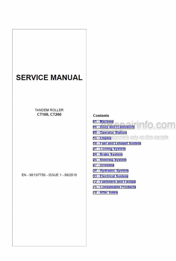 Photo 5 - JCB CT160 CT260 Service Manual Tandem Roller 9813-7750