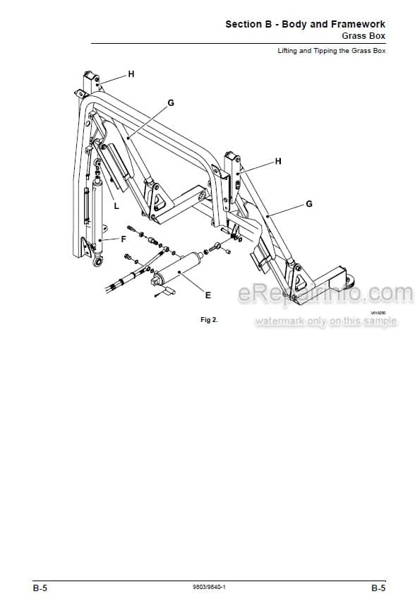 Photo 6 - JCB FM25 Ground Care Service Manual Mower 9803-9840