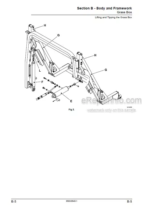 Photo 6 - JCB FM25 Ground Care Service Manual Mower 9803-9840