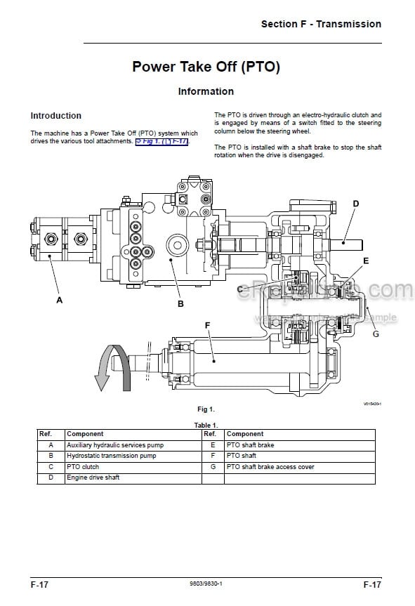 Photo 6 - JCB FM30 Ground Care Service Manual Mower 9803-9830