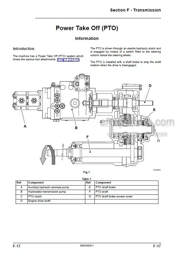 Photo 6 - JCB FM30 Ground Care Service Manual Mower 9803-9830