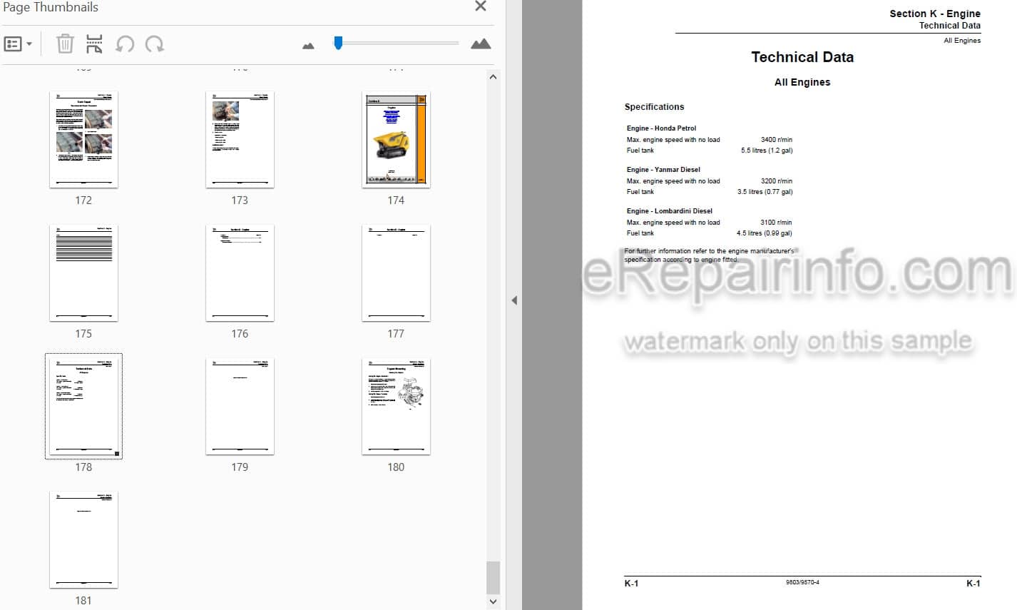Photo 4 - JCB HTD5 Dumpster Service Manual Dumper 9803-9570