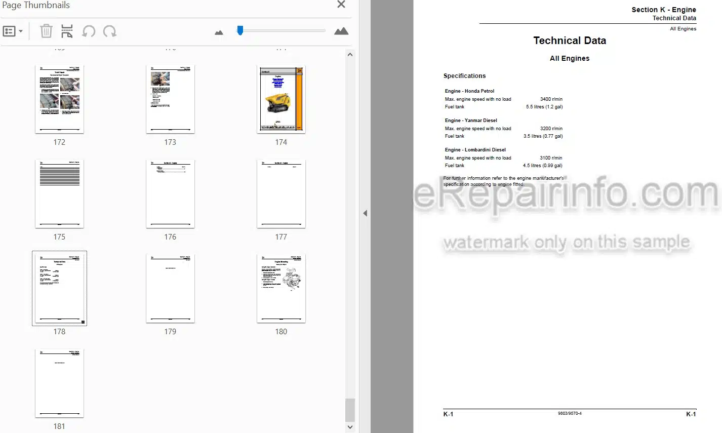 Photo 4 - JCB HTD5 Dumpster Service Manual Dumper 9803-9570