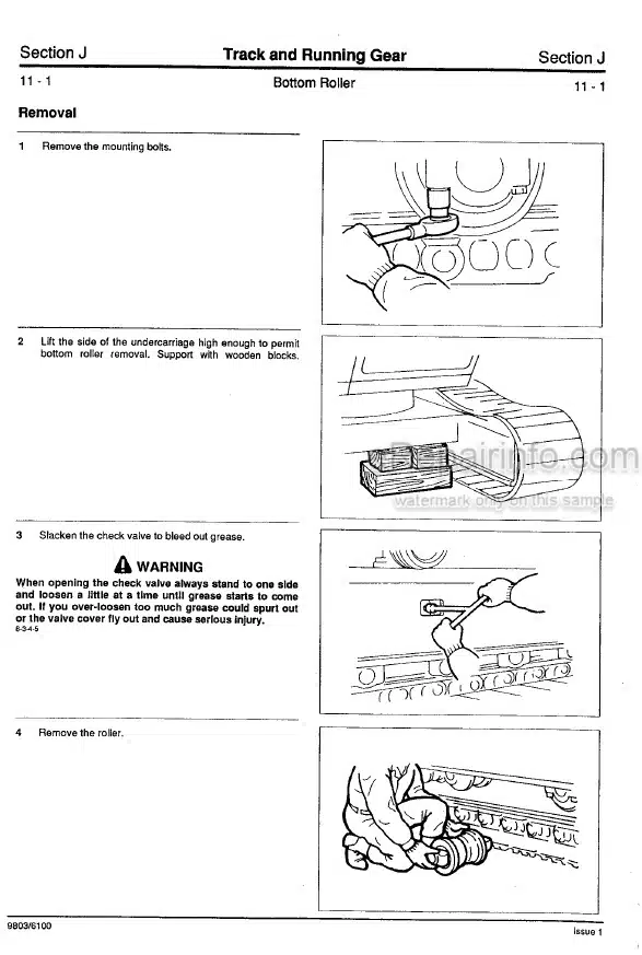 Photo 3 - JCB JS110 JS130 JS150LC Service Manual Excavator 9803-6100