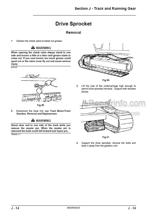 Photo 3 - JCB JS115 JS130 JS130LC JS145 JS160 JS180 Service Manual Excavator 9803-6520