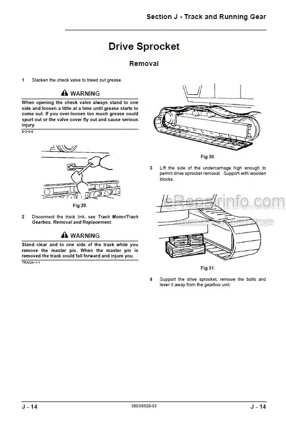 Photo 3 - JCB JS115 JS130 JS130LC JS145 JS160 JS180 Service Manual Excavator 9803-6520