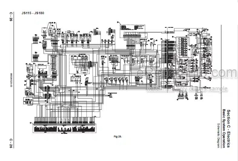 Photo 6 - JCB JS115 JS130 JS130LC JS145 JS160 JS180 Service Manual Excavator 9803-6520