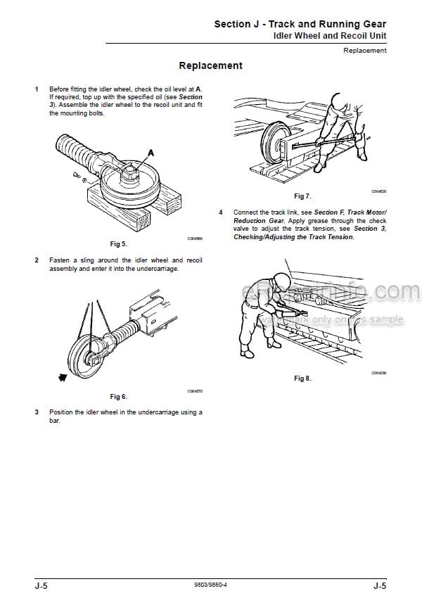 Photo 3 - JCB JS115 JS130 JS145 Tier III Auto Service Manual Excavator 9803-9860