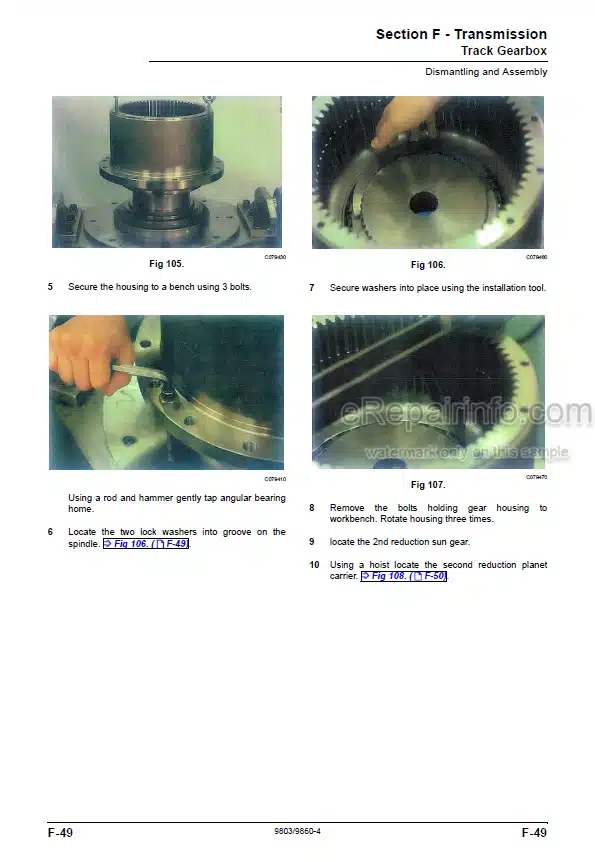 Photo 7 - JCB JS115 JS130 JS145 JS160 JS180 JS200 JS210 JS220 JS230 Service Manual Excavator 9813-1000