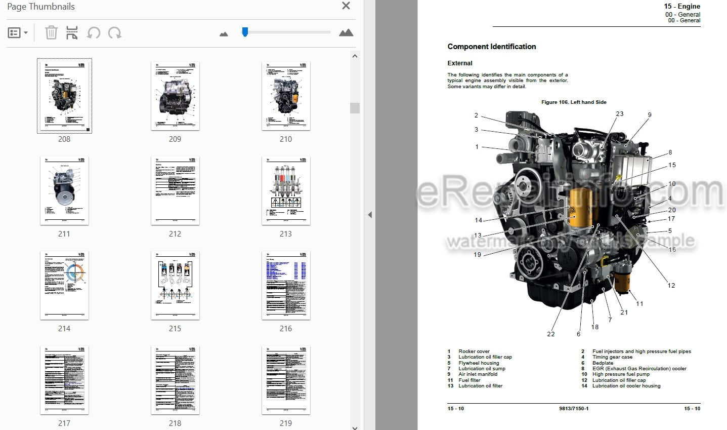 Photo 4 - JCB JS115 JS130 JS131 JS145 JS160 JS180 JS190 Service Manual Excavator 9813-7150