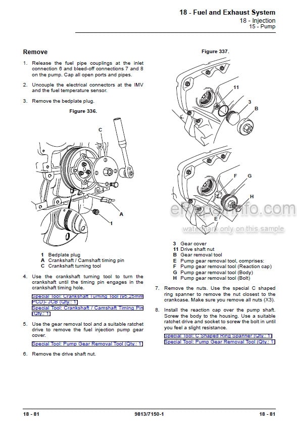 Photo 3 - JCB JS115 JS130 JS131 JS145 JS160 JS180 JS190 Service Manual Excavator 9813-7150