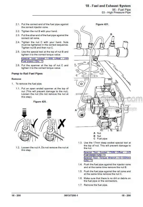 Photo 3 - JCB JS115 JS130 JS145 JS160 JS180 JS190 Service Manual Excavator 9813-7200