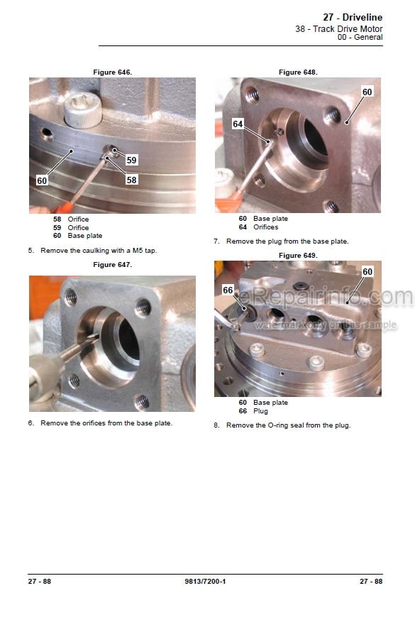 Photo 8 - JCB JS115 JS130 JS145 JS160 JS180 JS190 Service Manual Excavator 9813-7200
