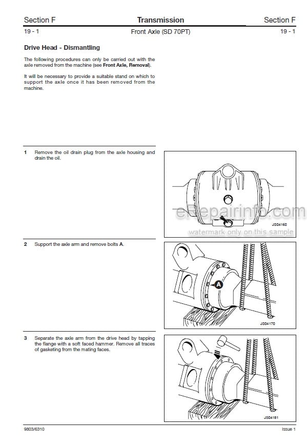 Photo 8 - JCB 110W Hydradig Service Manual Wheel Excavator