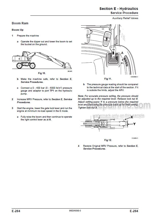 Photo 3 - JCB JS130W JS145W JS160W JS175W Service Manual Wheel Excavator 9803-6590