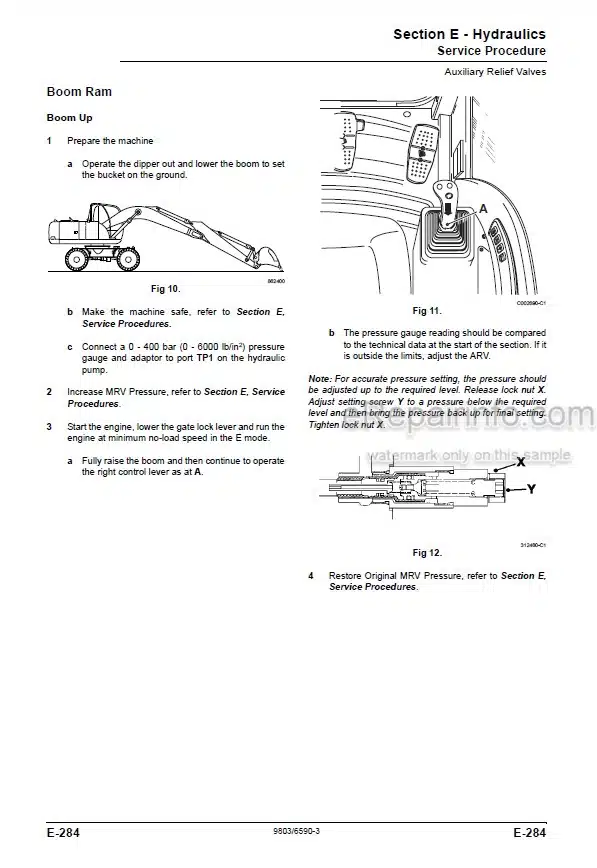 Photo 3 - JCB JS130W JS145W JS160W JS175W Service Manual Wheel Excavator 9803-6590