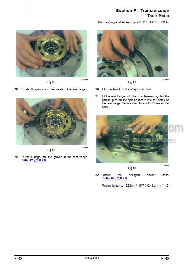 Photo 7 - JCB 140 Service Manual Excavator 9823-0350