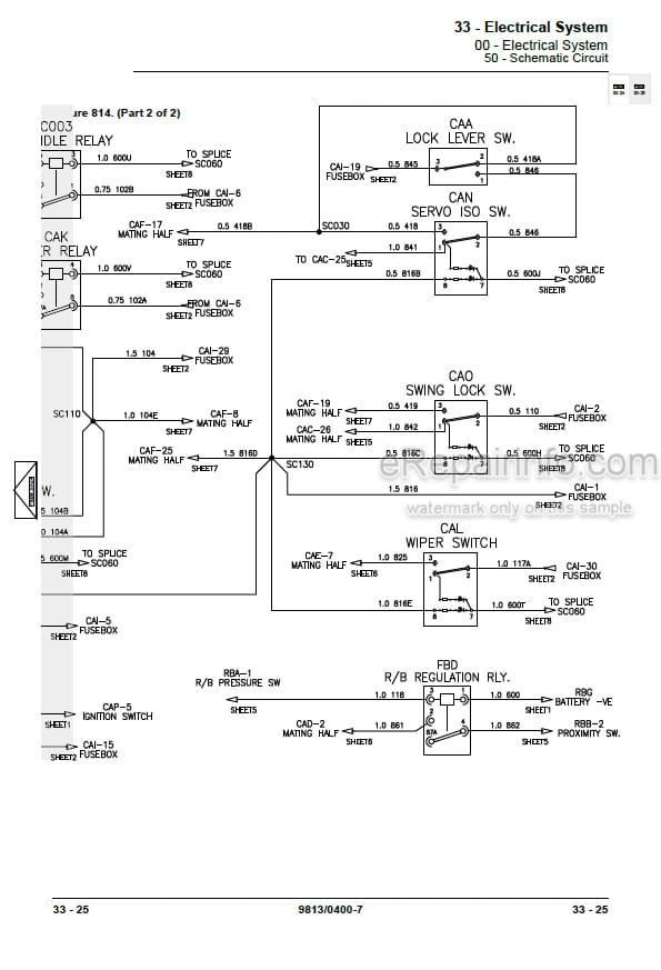 Photo 6 - JCB JS140 JS200 JS205 JS215 Service Manual Excavator 9813-0400