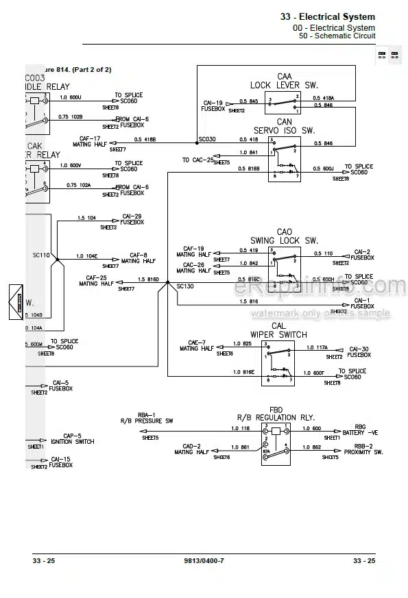 Photo 6 - JCB JS140 JS200 JS205 JS215 Service Manual Excavator 9813-0400