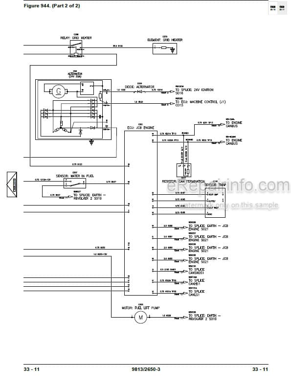 Photo 3 - JCB JS145W JS160W JS175W Service Manual Wheel Excavator 9813-2650