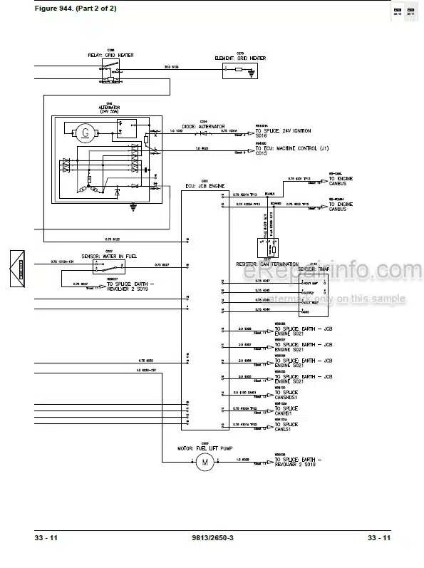 Photo 3 - JCB JS145W JS160W JS175W Service Manual Wheel Excavator 9813-2650