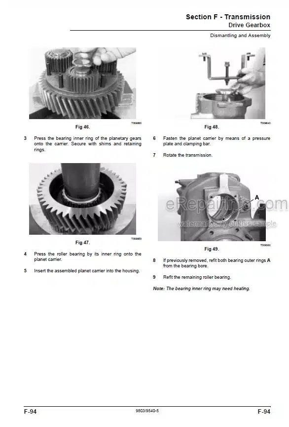 Photo 11 - JCB JS200W Tier III Service Manual Wheel Excavator 9803-9540