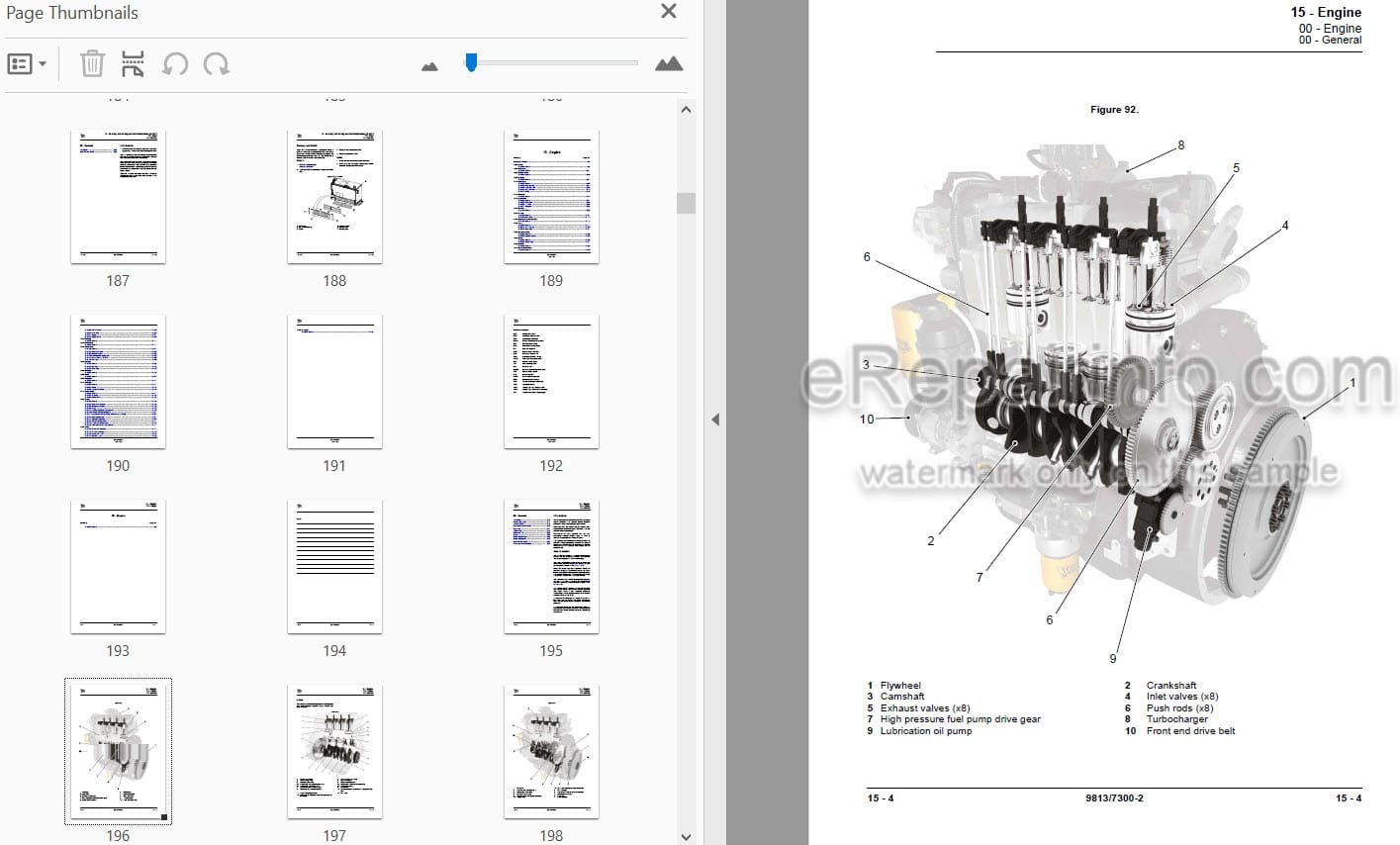 Photo 3 - JCB JS200 JS210 JS220 JS235 Service Manual Excavator 9813-7300