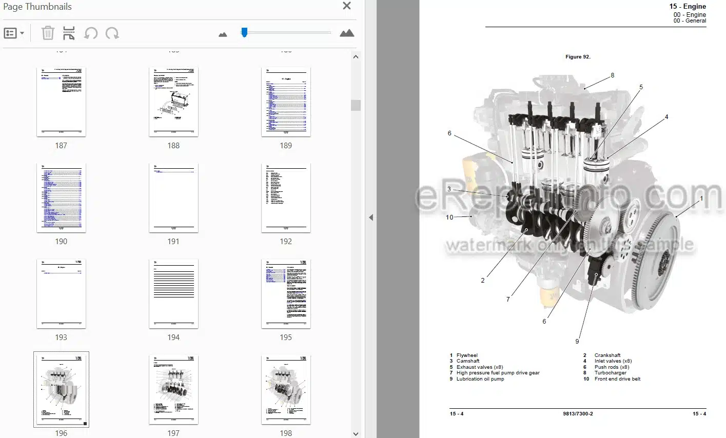 Photo 3 - JCB JS200 JS210 JS220 JS235 Service Manual Excavator 9813-7300