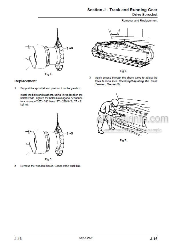 Photo 3 - JCB JS210LC JS220 Service Manual Excavator 9813-2400