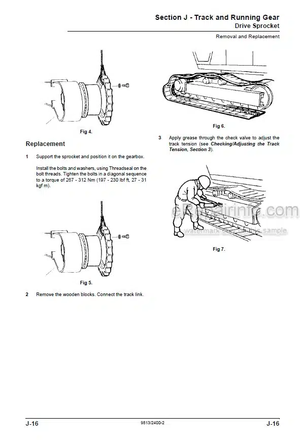 Photo 3 - JCB JS210LC JS220 Service Manual Excavator 9813-2400