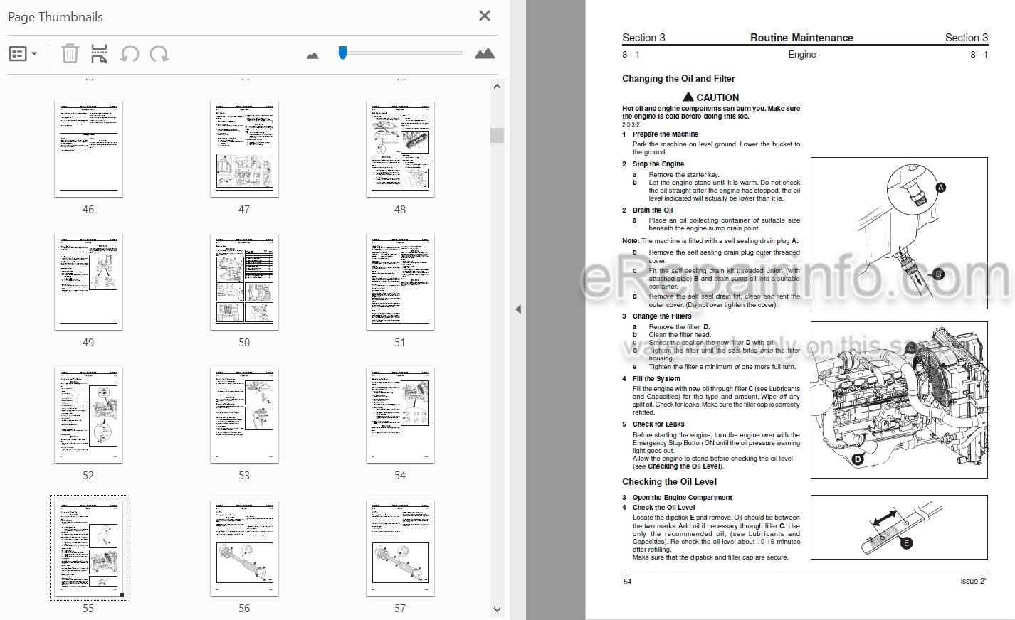Photo 4 - JCB JS210LC Service Manual Excavator 9803-6510IND