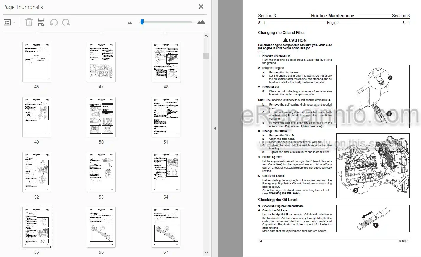 Photo 4 - JCB JS210LC Service Manual Excavator 9803-6510IND