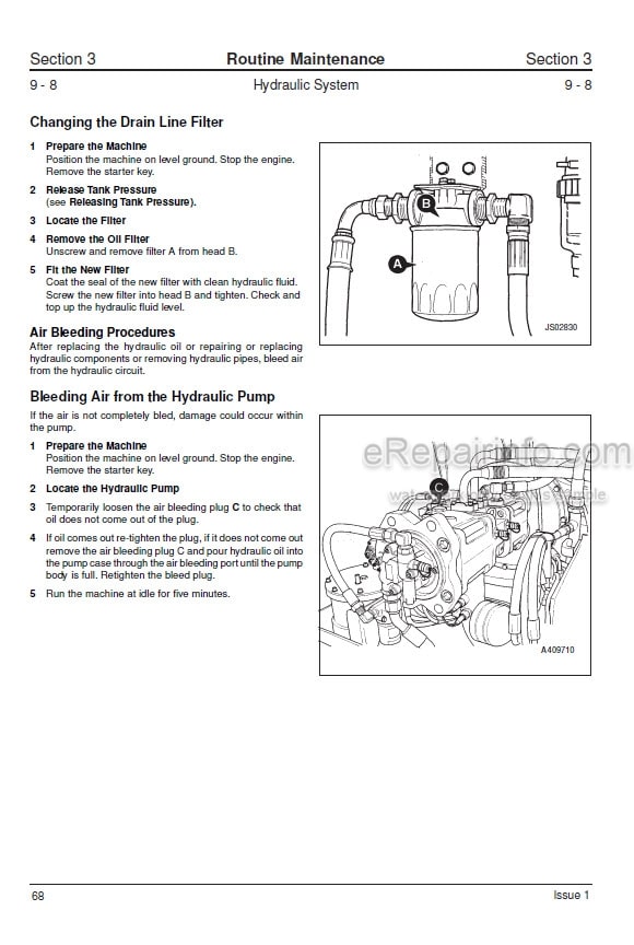 Photo 1 - JCB JS210LC Service Manual Excavator 9803-6510IND