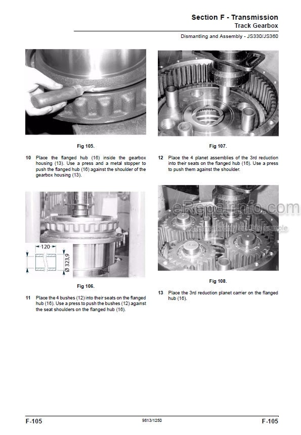 Photo 8 - JCB JS240 JS260 JS330 JS360 Tier 4 Service Manual Excavator 9813-1250