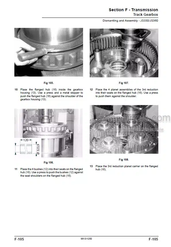 Photo 6 - JCB JS240 JS260 JS330 JS360 Tier 4 Service Manual Excavator 9813-1250