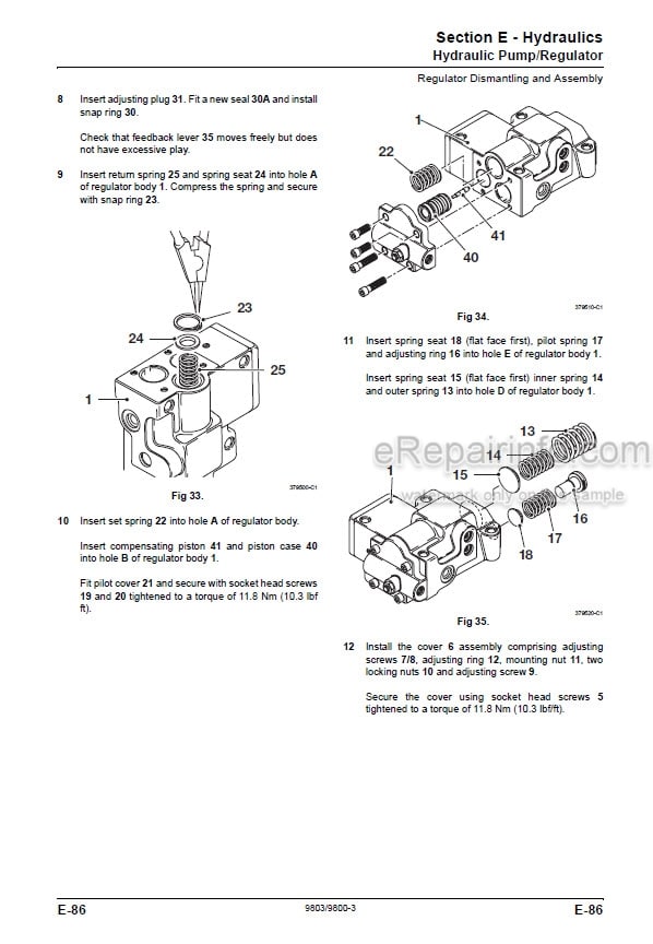 Photo 6 - JCB JS290 Tier III Auto Service Manual Excavator 9803-9800