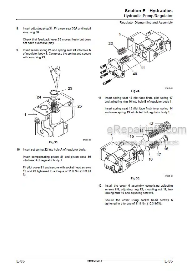 Photo 6 - JCB JS290 Tier III Auto Service Manual Excavator 9803-9800