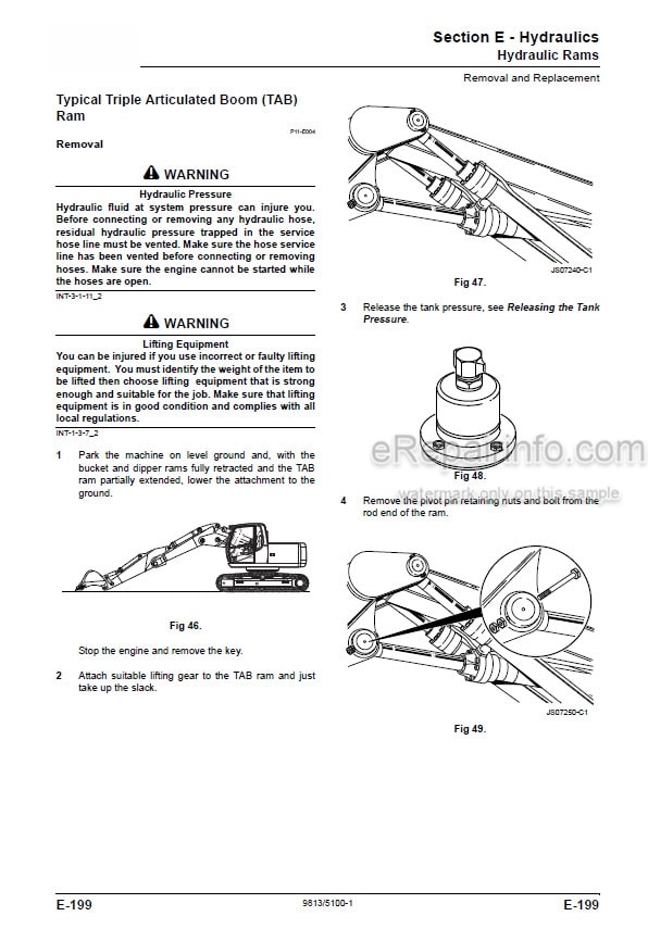 Photo 6 - JCB JS300 JS330 JS370 Tier 4 Service And Operators Manual Excavator 9813-5100